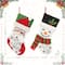 Glitzhome&#xAE; 20.5&#x22; Santa &#x26; Snowman Hooked Stocking Set